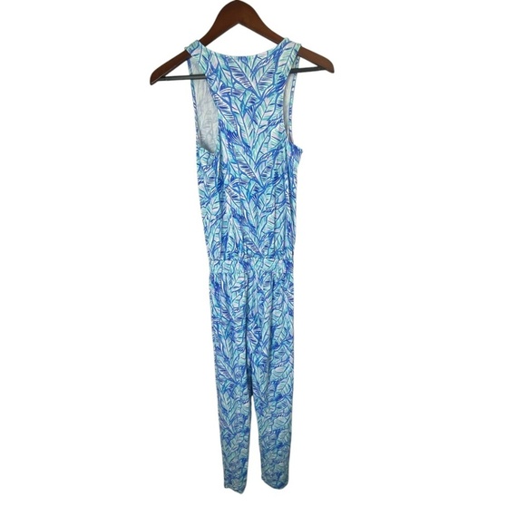 LILLY PULITZER Paulina Jumpsuit Multi Bennet Blue Lets Mango in Size XXS - Picture 3 of 7